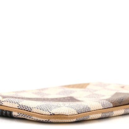 Louis Vuitton Damier Azur Trunks Labels Pochette Milla MM 9 of 10
