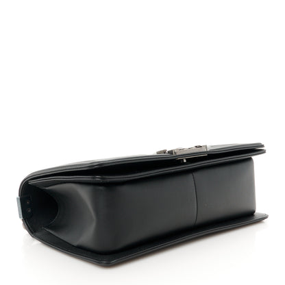 Chanel Calfskin Chevron Quilted Medium Boy Flap Black 4 of 11