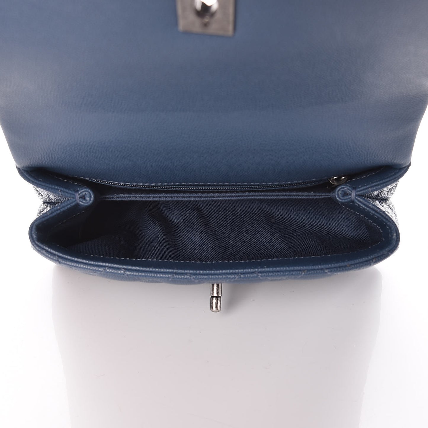 Caviar Quilted Mini Coco Handle Flap Blue