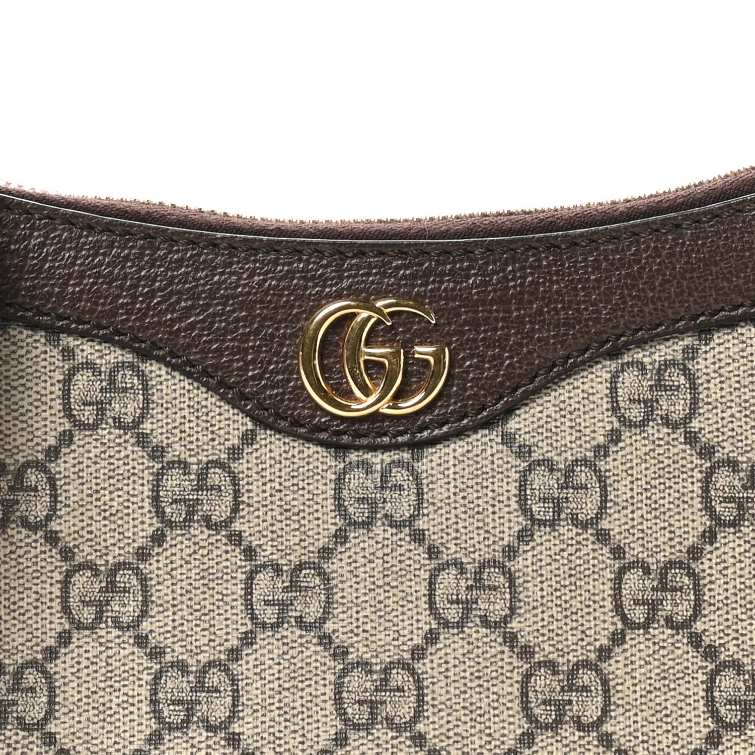 Gucci GG Supreme Monogram Textured Dollar Calfskin Small Ophidia Hobo Beige Ebony New Acero 8 of 10