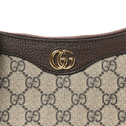 Gucci GG Supreme Monogram Textured Dollar Calfskin Small Ophidia Hobo Beige Ebony New Acero 8 of 10