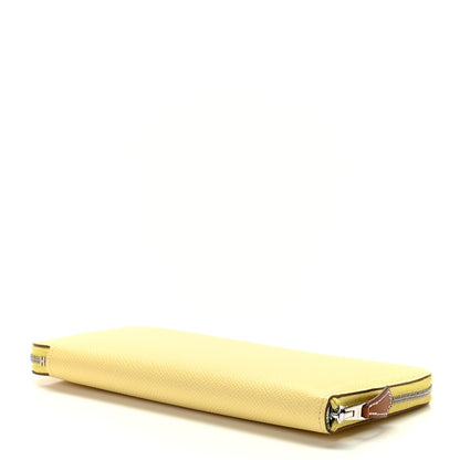 Hermes Epsom Silk'In Compact Wallet Jaune Poussin Nata 5 of 8