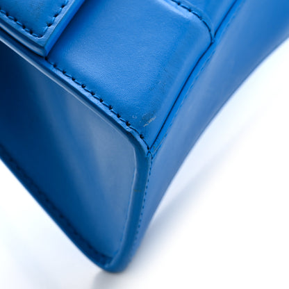 Balenciaga Shiny Box Calfskin Tonal B Hourglass Top Handle Bag XS Screen Blue 11 of 12