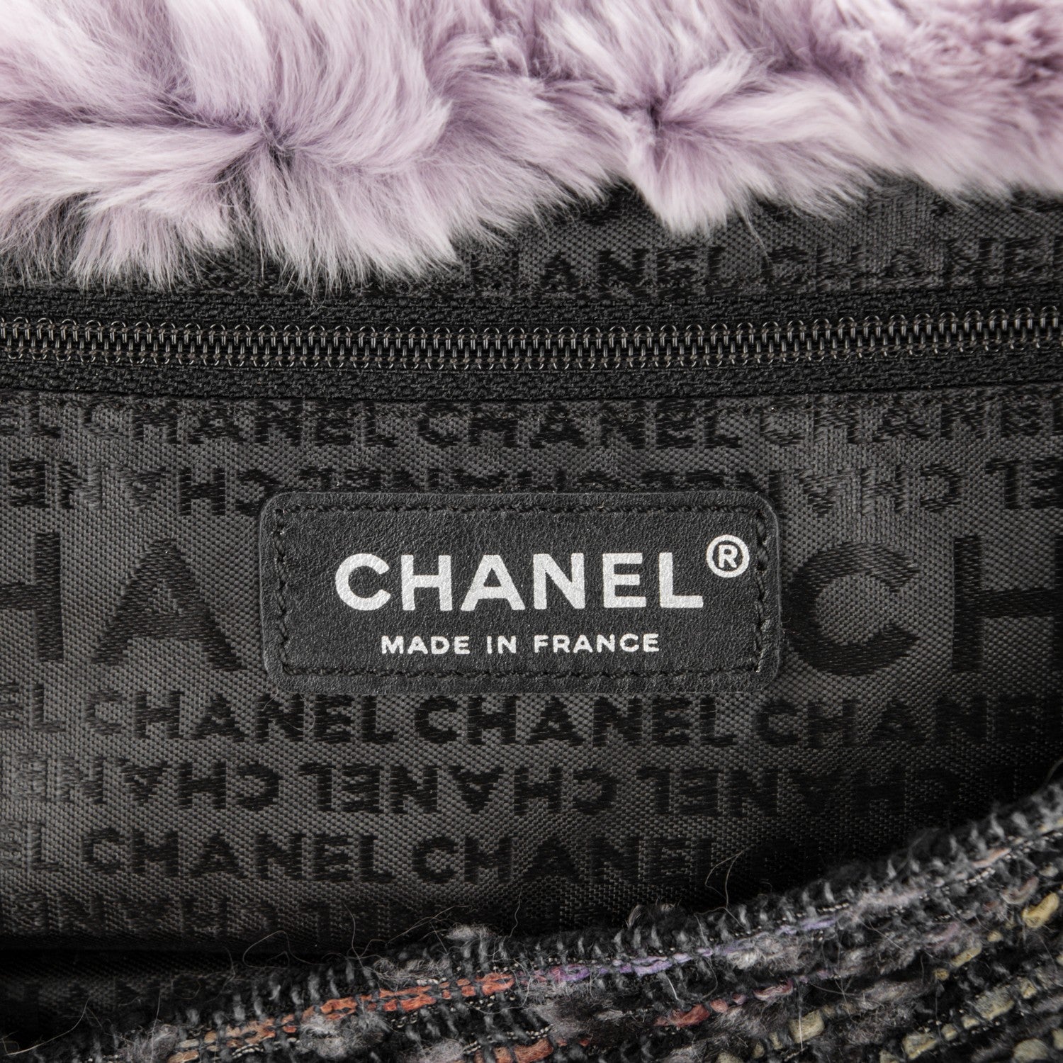 Chanel Rabbit Fur Tweed Lizard Small Fantasy Flap Lilac 6 of 7