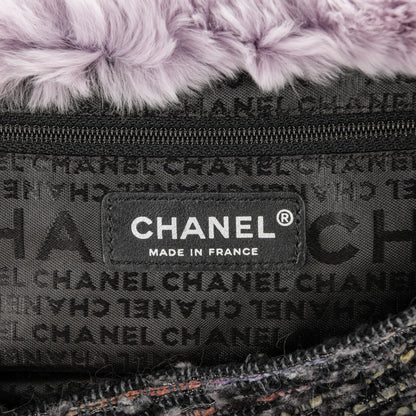 Chanel Rabbit Fur Tweed Lizard Small Fantasy Flap Lilac 6 of 7