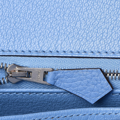 Hermes Taurillon Clemence Birkin 30 Bleu Paradis 24 of 33