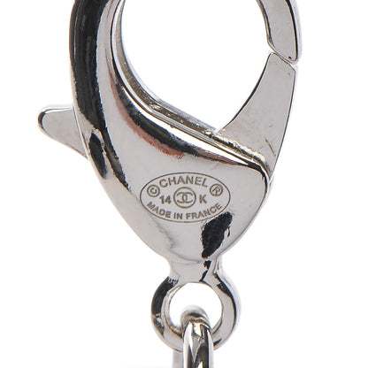 Chanel Resin CC Padlock Bag Charm Silver Transparent 3 of 4