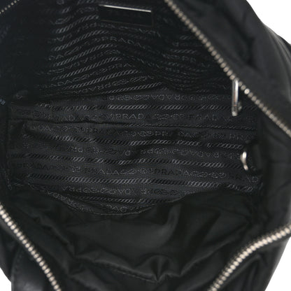 Prada Re-Nylon Nappa Triangle Quilted Padded Double Handled Zip Pocket Tote Black 5 of 12