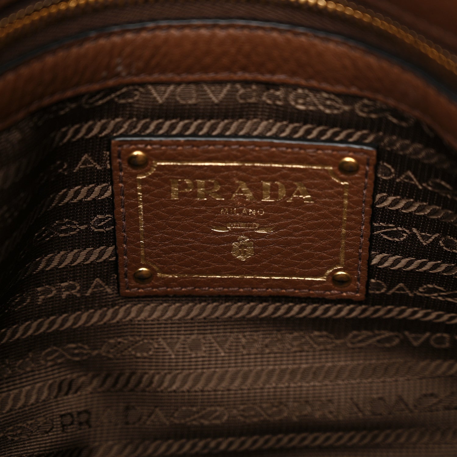 Prada Vitello Daino Shoulder Bag Bruciato 6 of 18