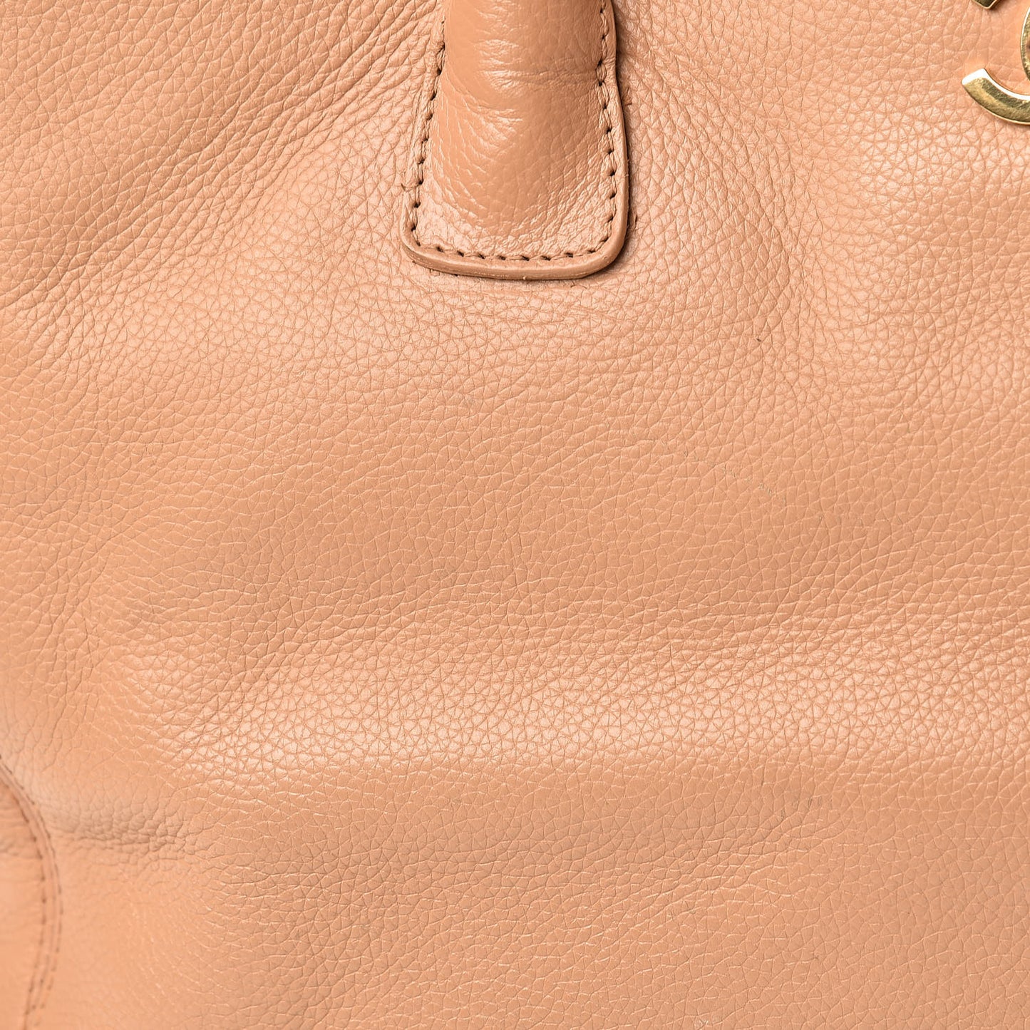 Calfskin Cerf Executive Shopper Tote Light Beige