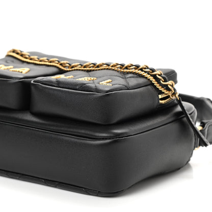 Chanel Calfskin Quilted Small Camera Case Black 10 of 11