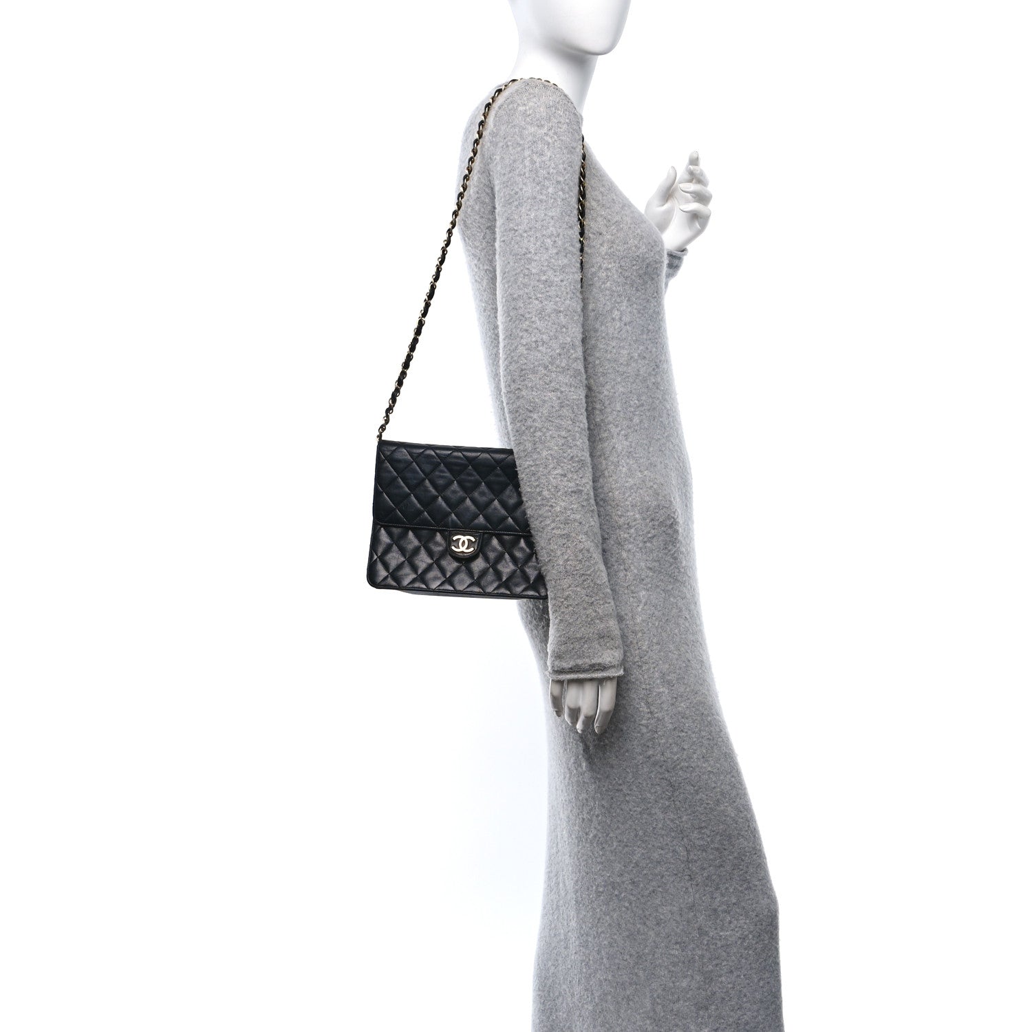 Chanel Lambskin Quilted Small Single Flap Black 2 of 11