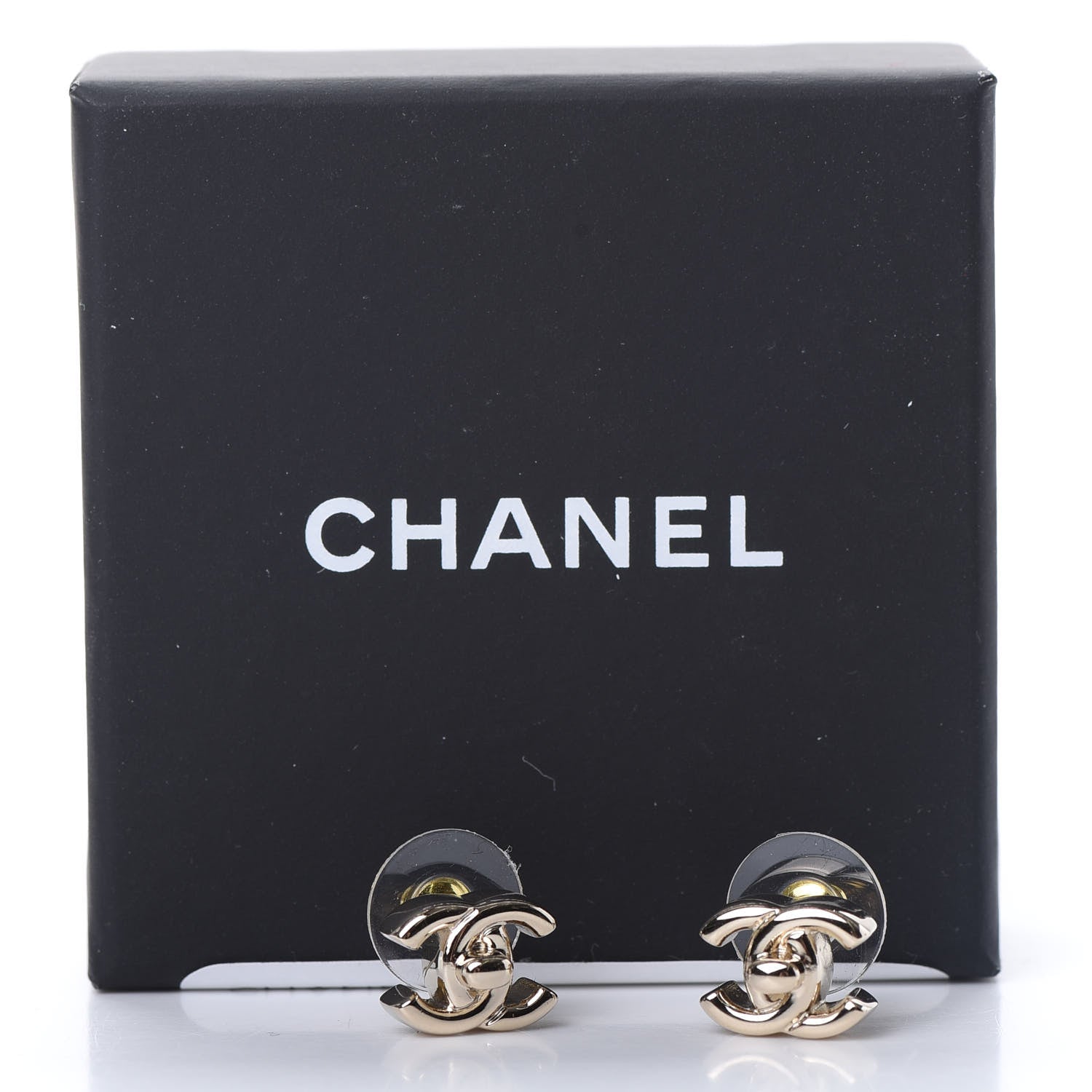 Chanel Metal CC Turnlock Earrings Gold 5 of 5