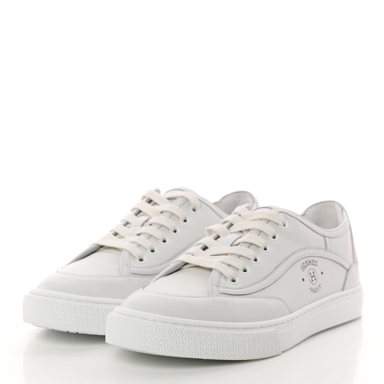 Hermes Calfskin Womens Get Sneakers 38.5 White 3 of 10