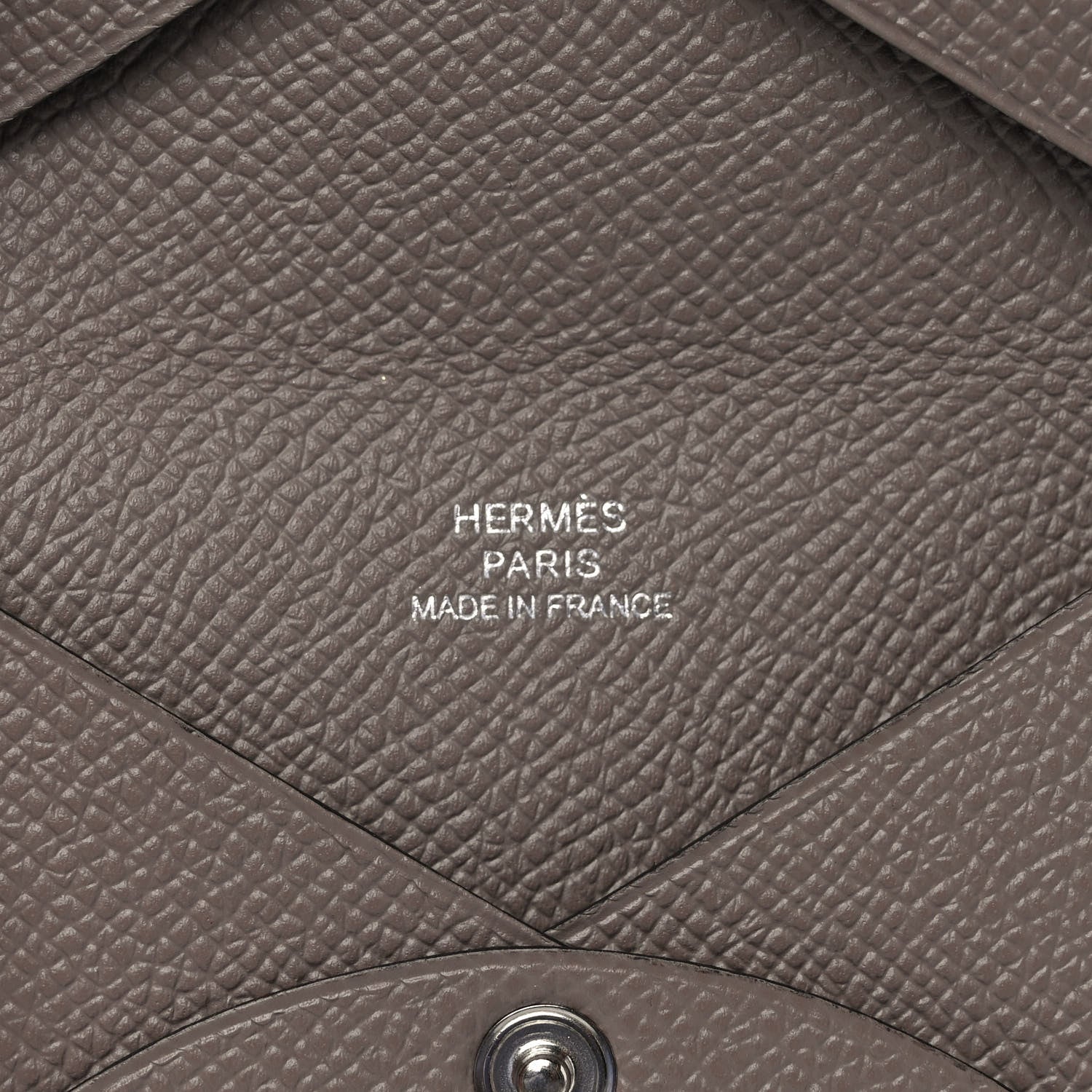 Hermes Epsom Calvi Card Case Gris Asphalt 6 of 7