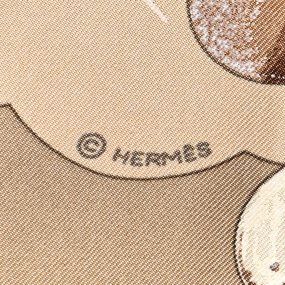 Hermes Silk Libres Comme L'Ange Scarf 90 Beige 4 of 8