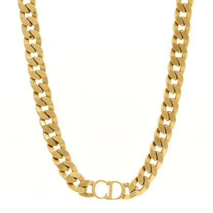 Christian Dior Metal Danseuse Etoile Chain Choker Necklace Gold 1 of 4