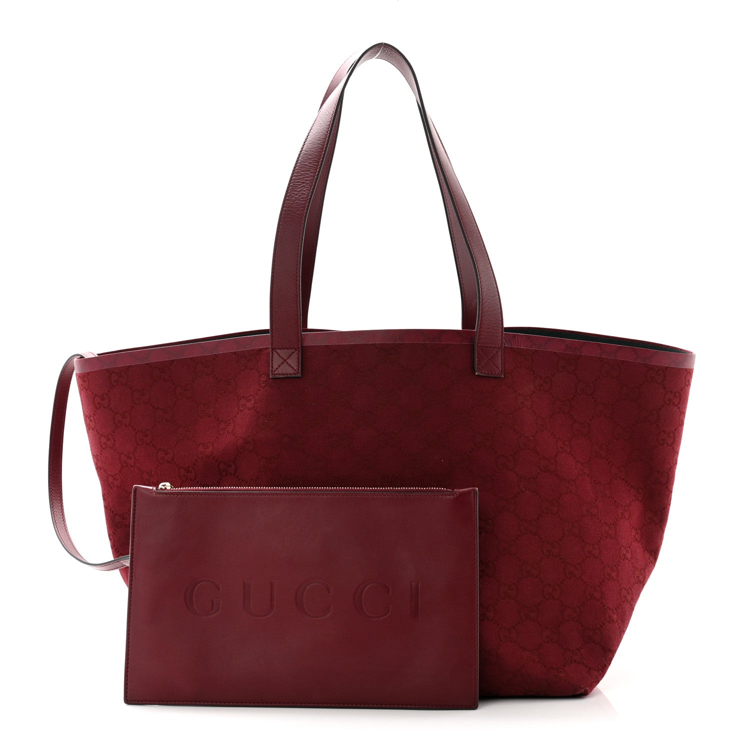 Gucci GG Supreme Monogram Medium Totissima Shopping Tote Rosso Ancora 3 of 11