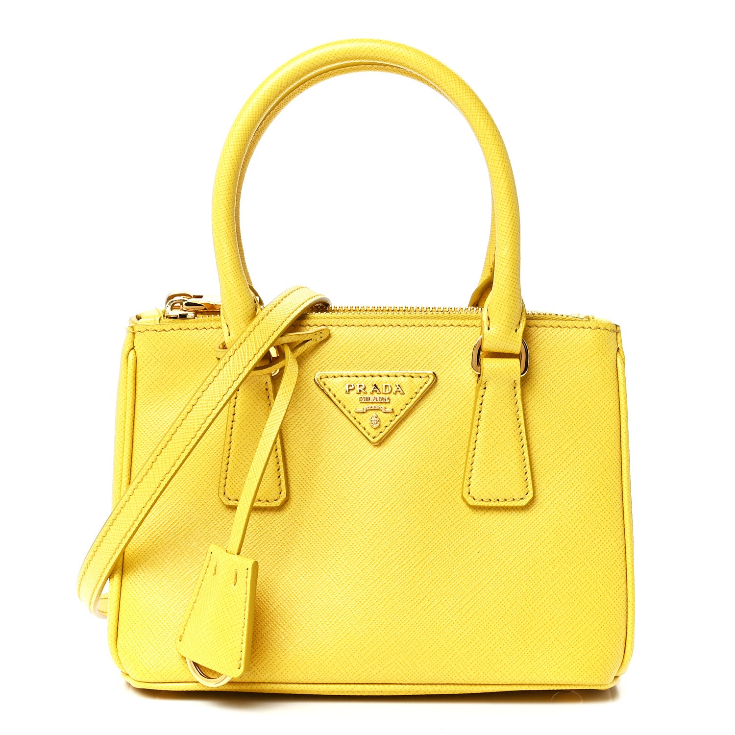 Prada Saffiano Lux Mini Galleria Double Zip Tote Sole 1 of 11