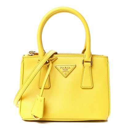 Prada Saffiano Lux Mini Galleria Double Zip Tote Sole 1 of 11