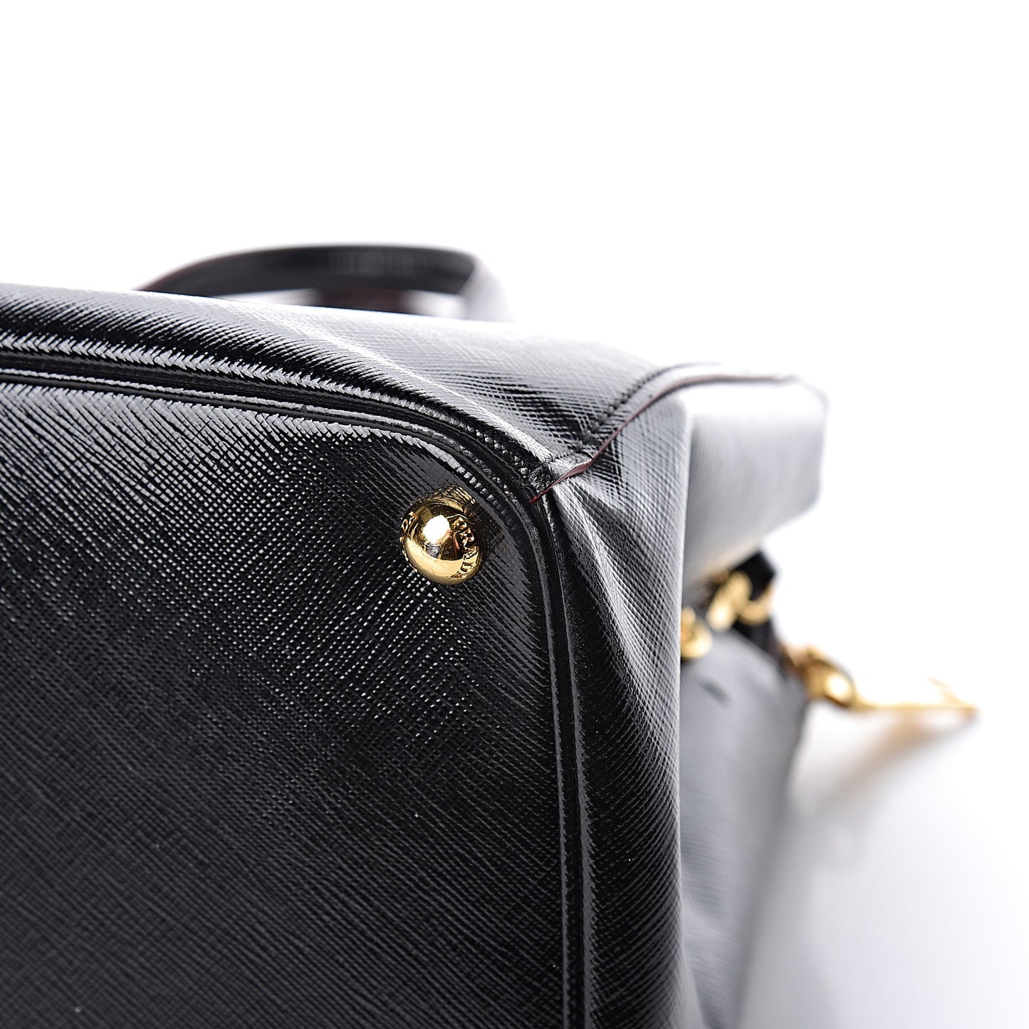 Saffiano Vernice Double Zip Tote Black