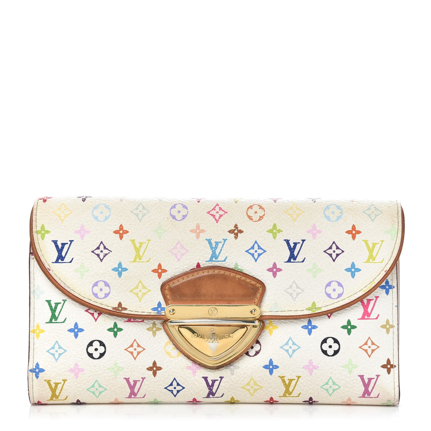 Monogram Multicolor Eugenie Wallet White