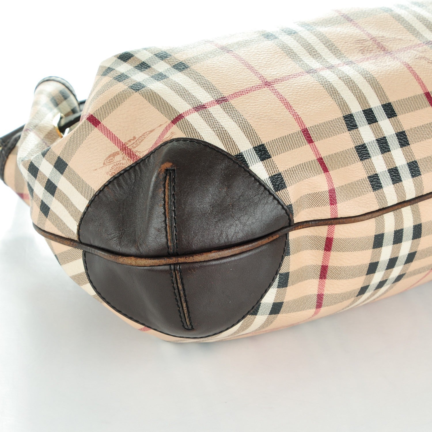 Burberry Haymarket Check Medium Willenmore Hobo Chocolate 6 of 9