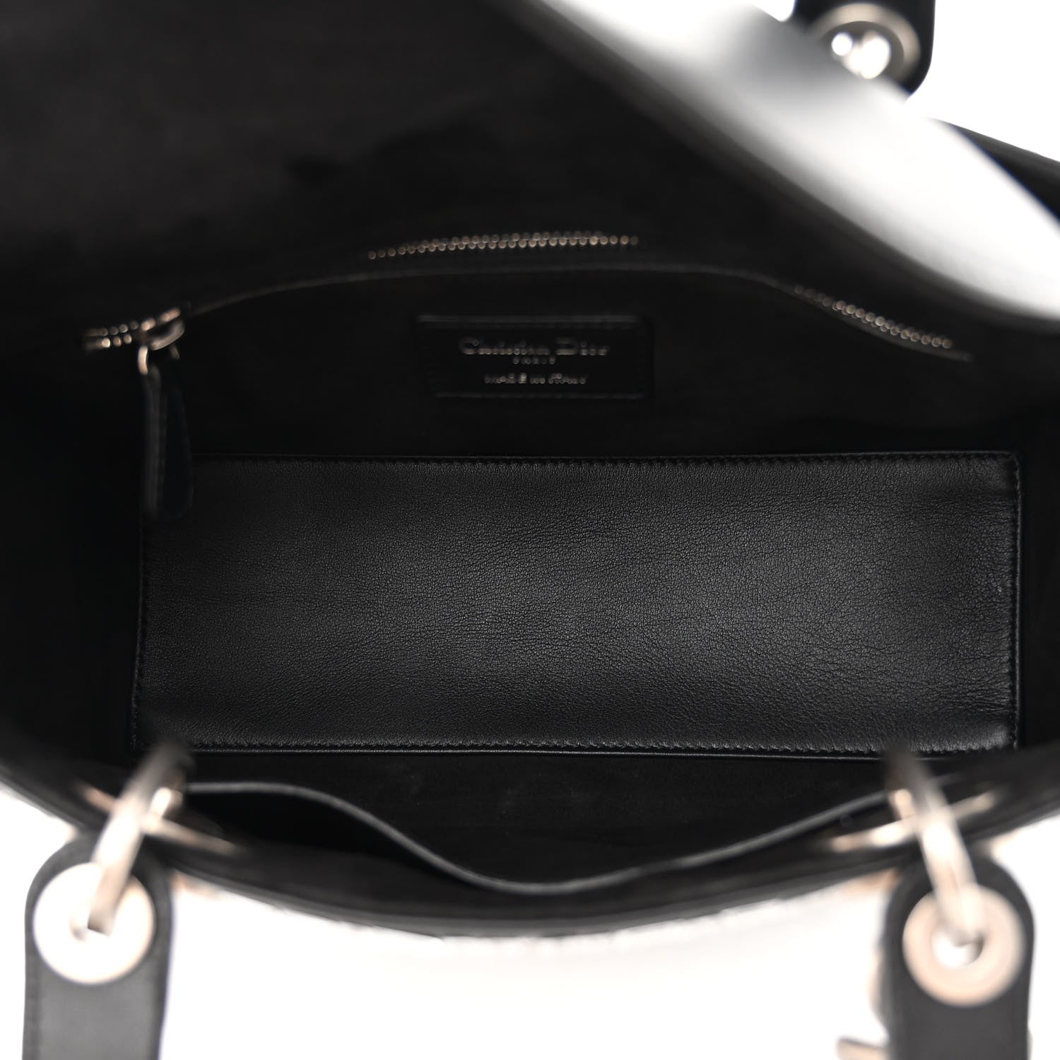 Christian Dior Smooth Calfskin Embroidered Medium Mosaic of Mirrors Lady Dior Black 5 of 11