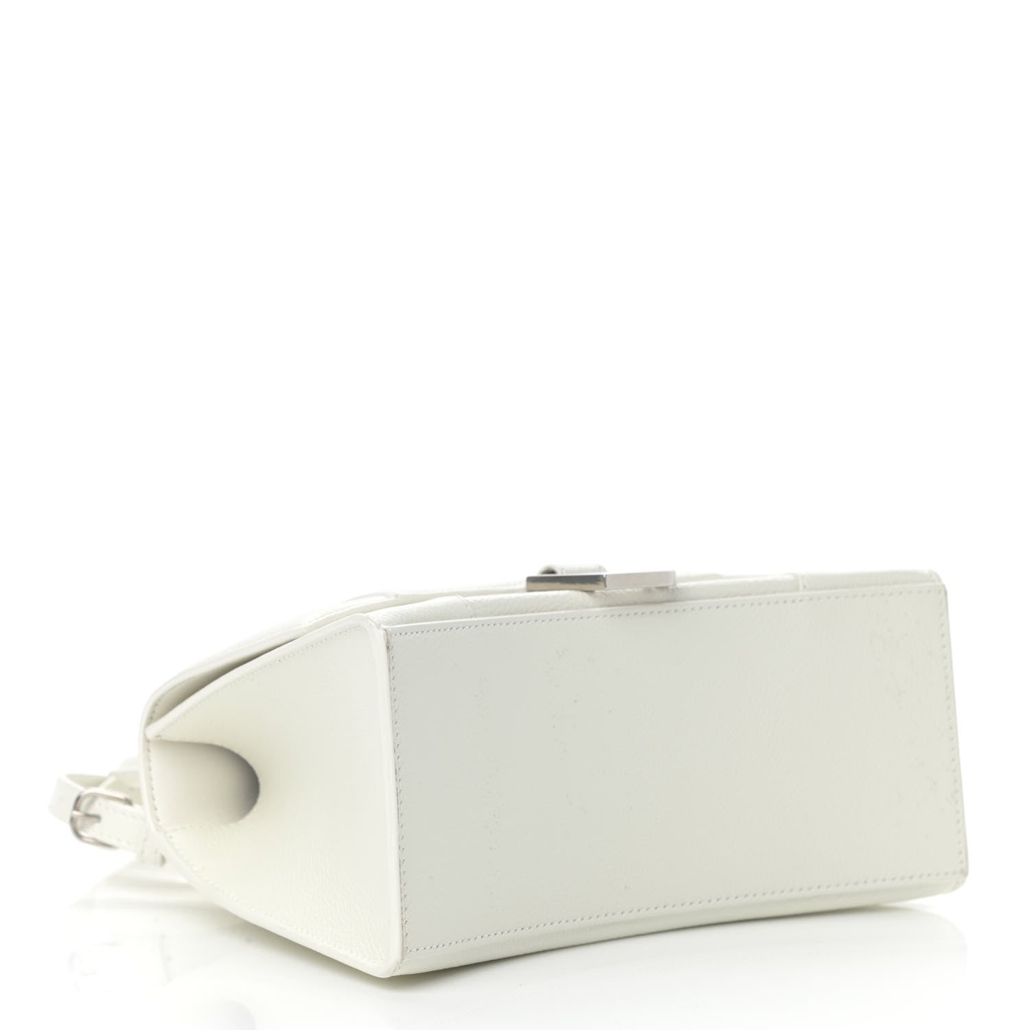 Balenciaga Grained Calfskin Small Hourglass Top Handle Bag White 4 of 15