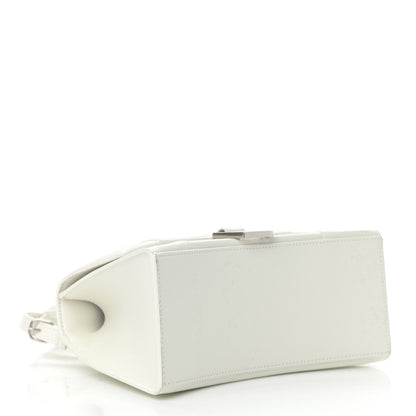 Balenciaga Grained Calfskin Small Hourglass Top Handle Bag White 4 of 15