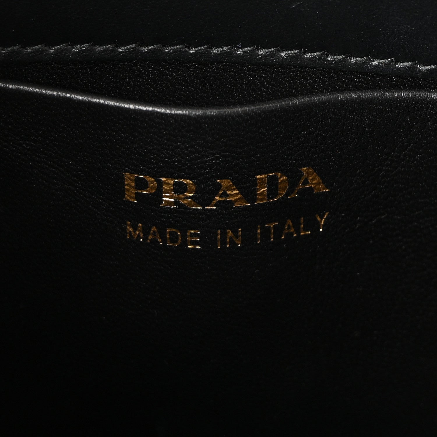 Prada Spazzolato Floral Embossed Metal Triangle Logo Tote Black 6 of 9