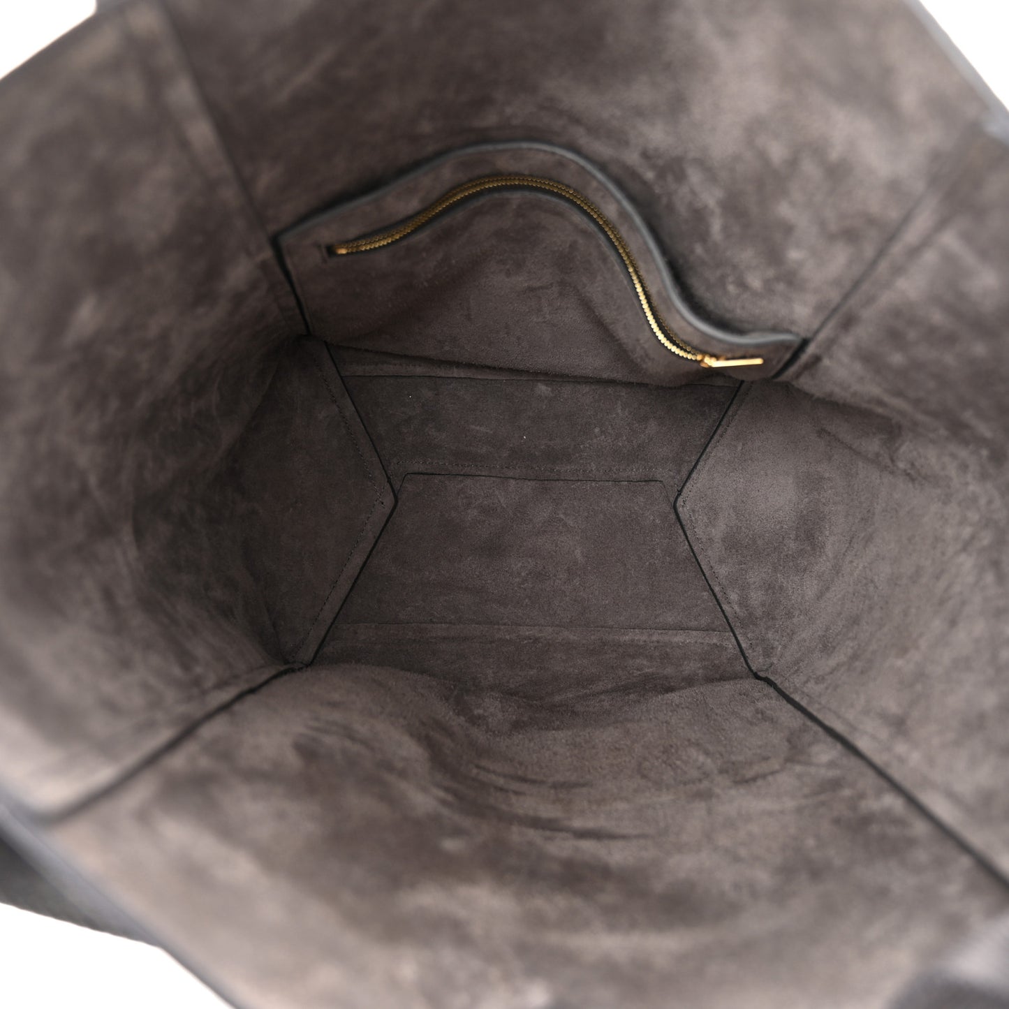 Soft Grained Calfskin Sangle Bucket Bag Grey