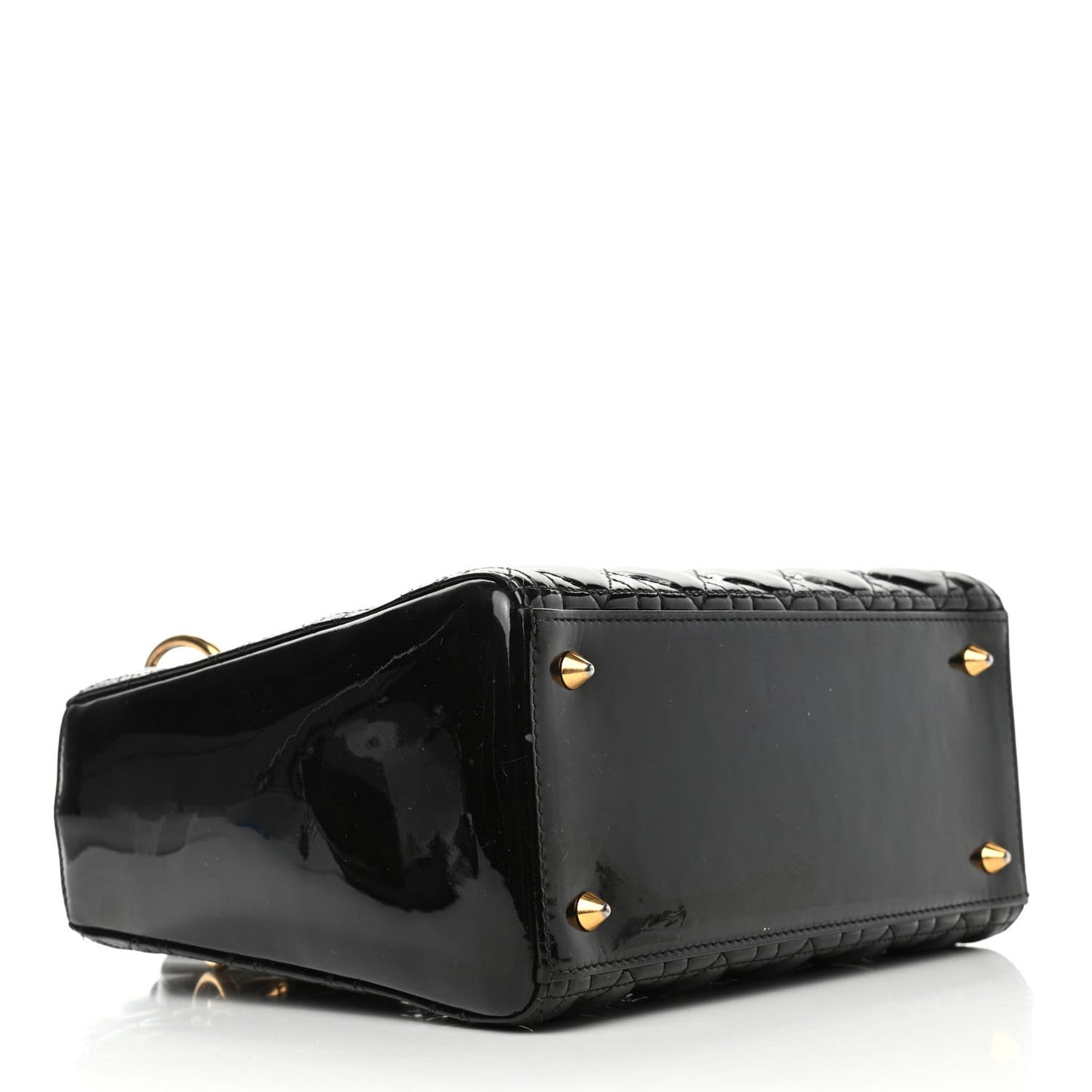Patent Cannage Medium Lady Dior Black