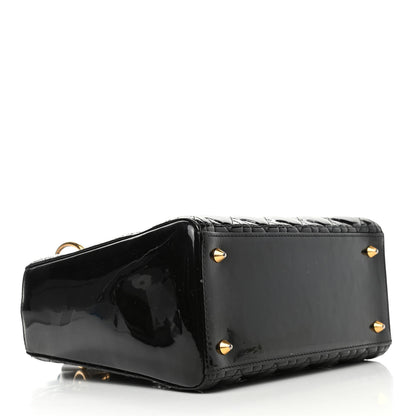 Christian Dior Patent Cannage Medium Lady Dior Black 3 of 5