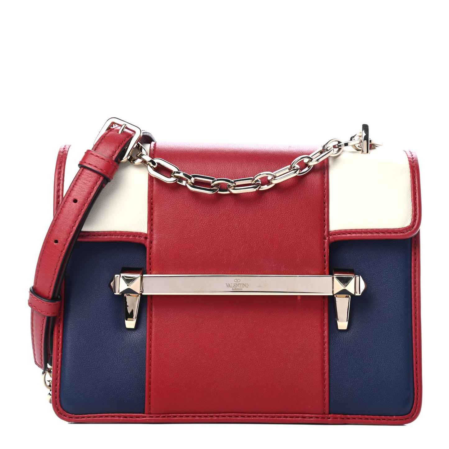 Calfskin Small Uptown Shoulder Bag Multicolor