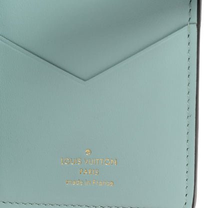 Louis Vuitton Taurillon LV Vertical Capucines Wallet Galet Aquamarine 6 of 6