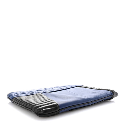 Miu Miu Nappa Matelasse Biker Clutch Inchiostro Black 4 of 6
