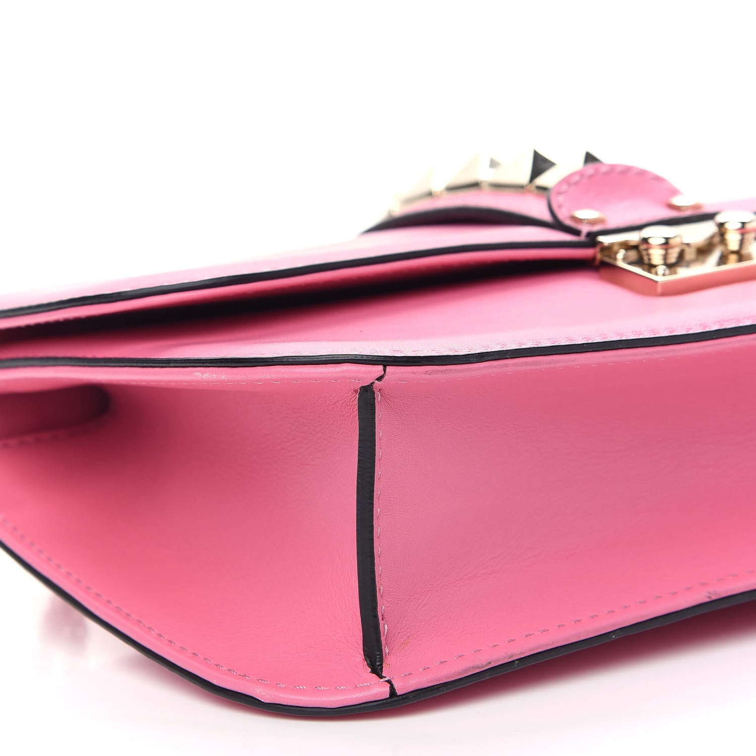 Valentino Garavani Vitello Medium Glam Lock Rockstud Flap Ninphea 5 of 11