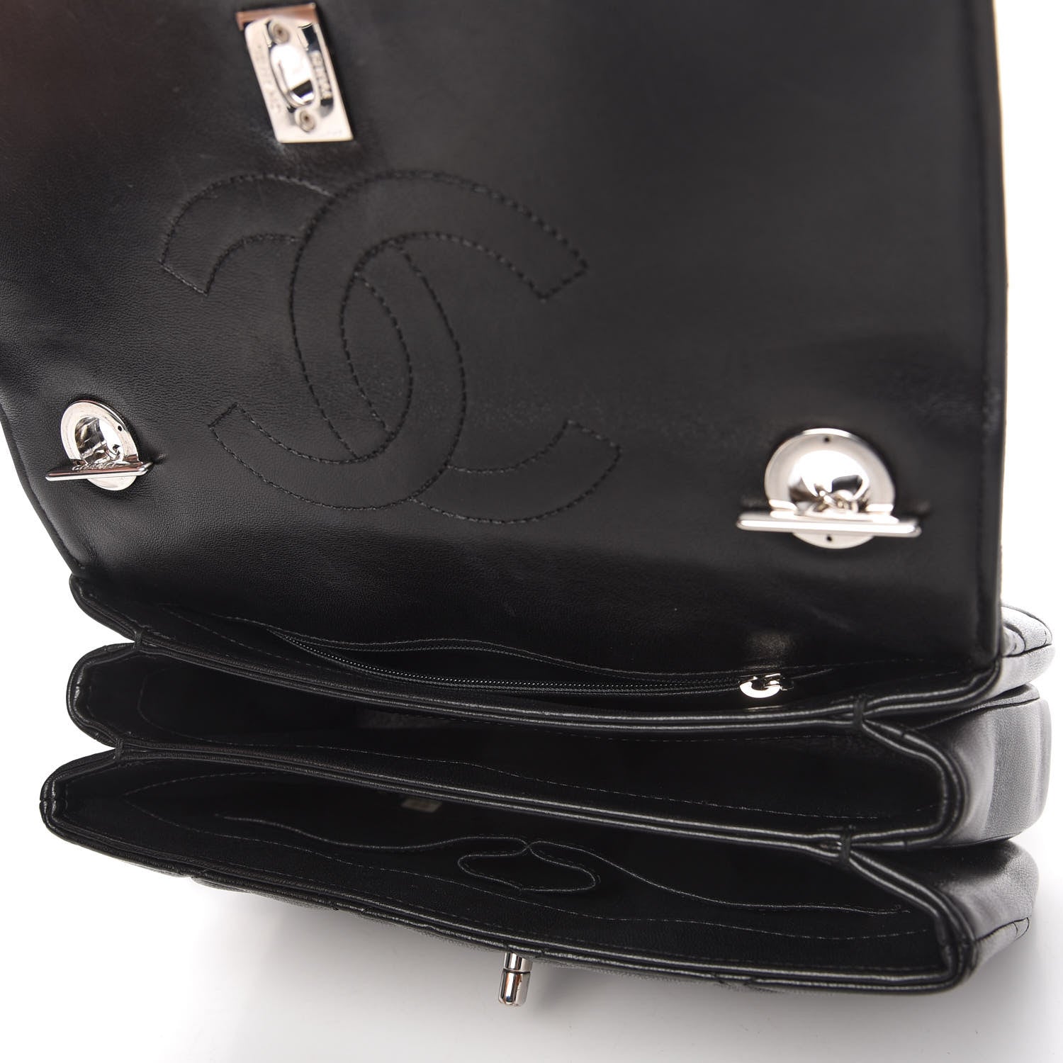 Chanel Lambskin Quilted Small Trendy CC Dual Handle Flap Bag Black 5 of 10