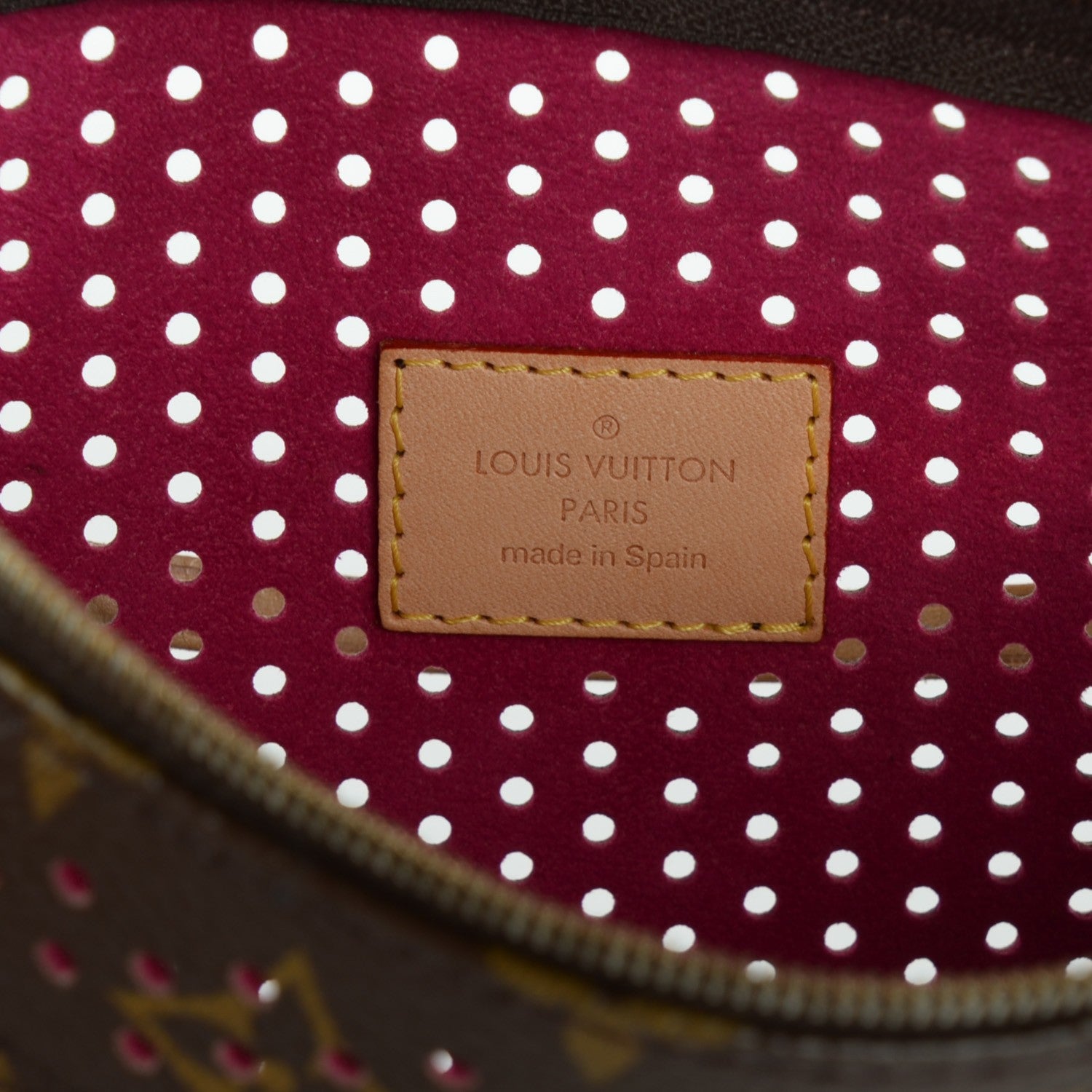 Louis Vuitton Monogram Perforated Pochette Accessories Bag Fuchsia 7 of 9