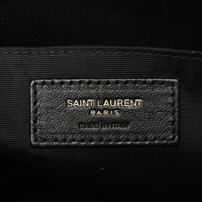 Saint Laurent Suede Calfskin Matelasse Monogram Lou Camera Bag Black 6 of 9