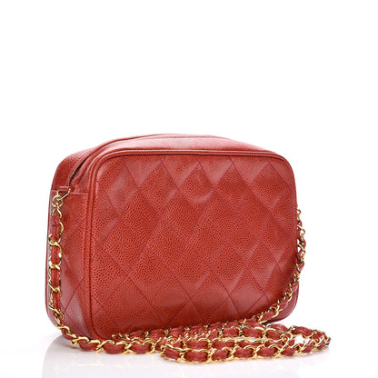 Chanel Caviar Quilted Camera Case Red 3 of 9