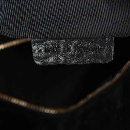 Burberry Signature Grain Large Mildenhall Shoulder Bag Black 7 of 8