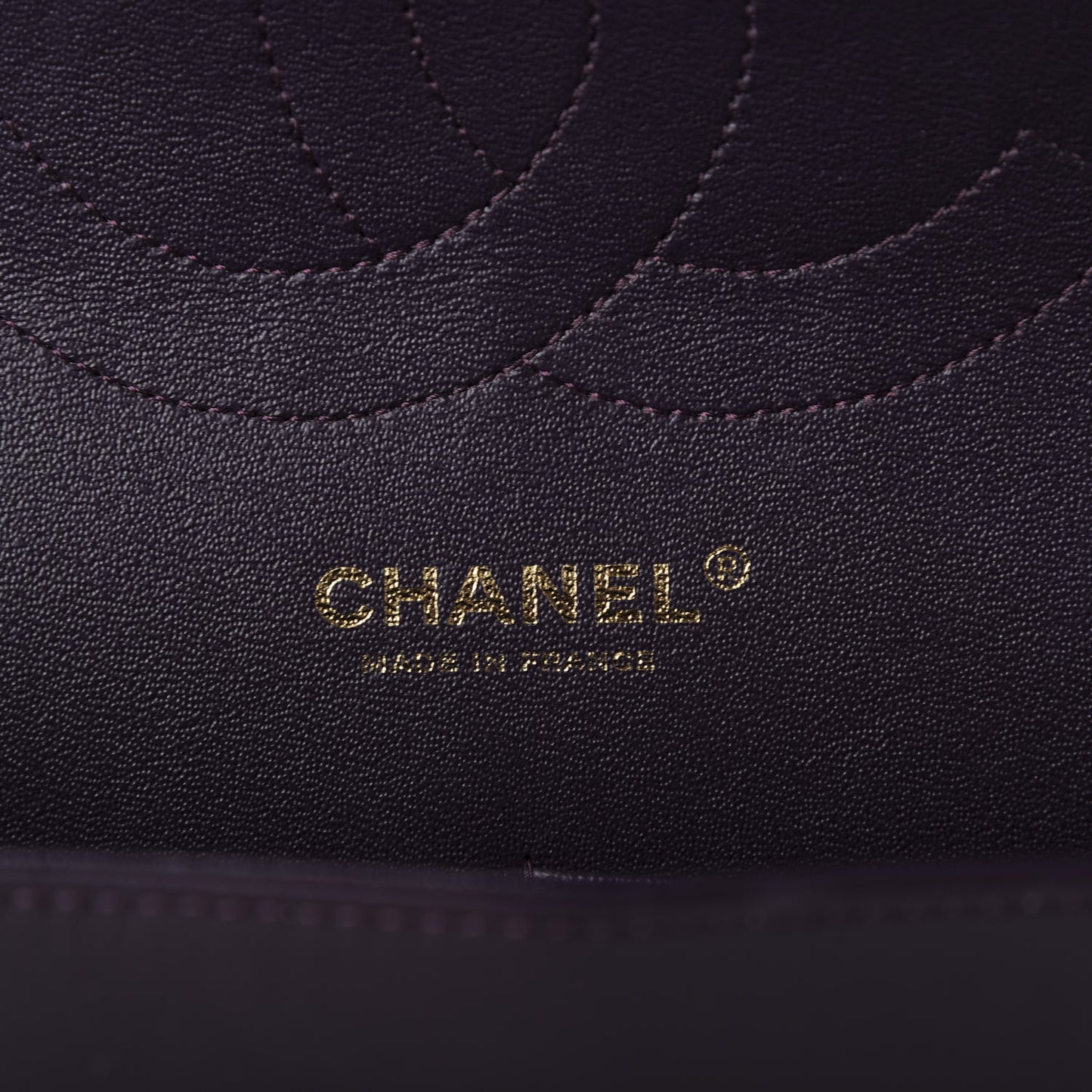 Lambskin Quilted Jumbo Double Flap Purple