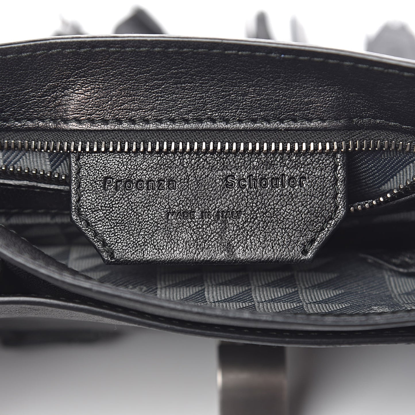 Lambskin Fringe PS1 Crossbody Pouch Black
