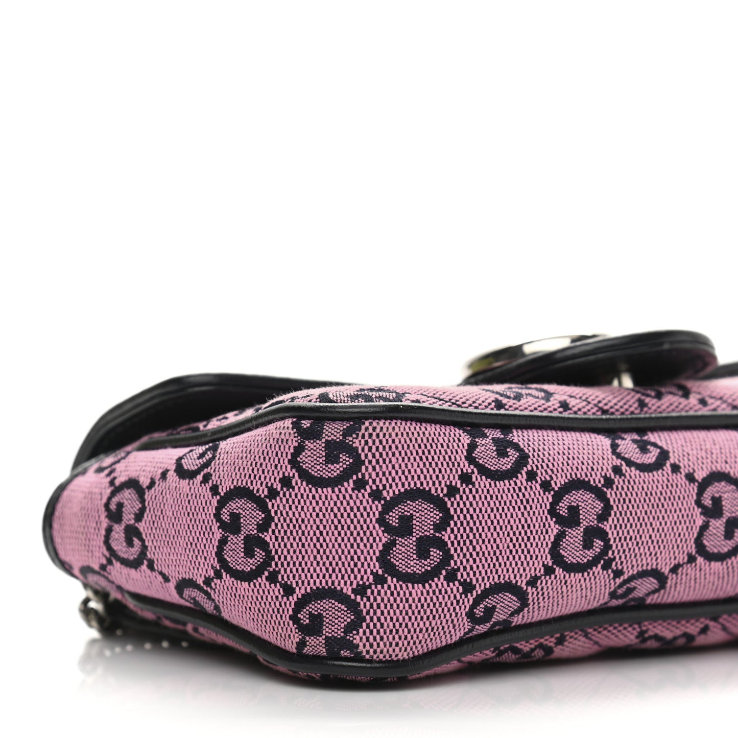 Monogram Multicolor Matelasse Diagonal Super Mini GG Marmont Shoulder Bag Pink Blue