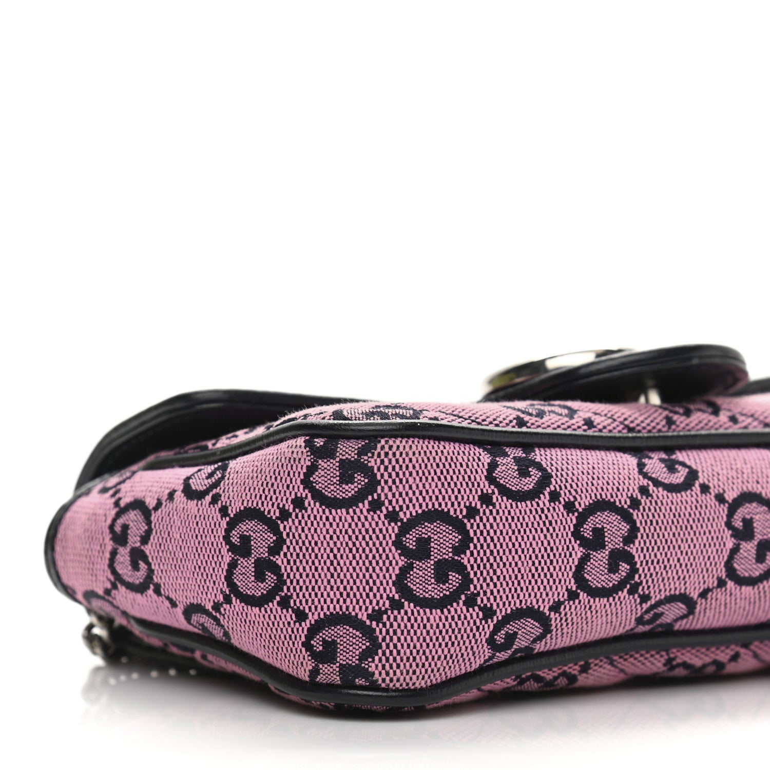 Gucci Monogram Multicolor Matelasse Diagonal Super Mini GG Marmont Shoulder Bag Pink Blue 9 of 12