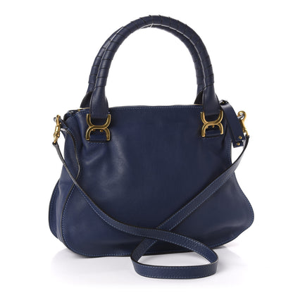 Chloe Calfskin Medium Marcie Satchel Royal Navy 3 of 11