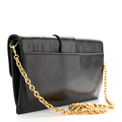 Christian Dior Crinkled Lambskin 30 Montaigne Clutch Black 3 of 13