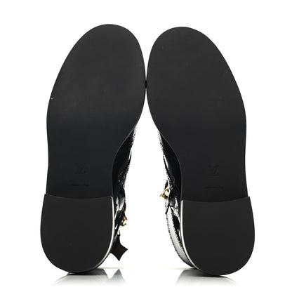 Louis Vuitton Glazed Calfskin Midtown Ankle Boots 40 Black 4 of 4